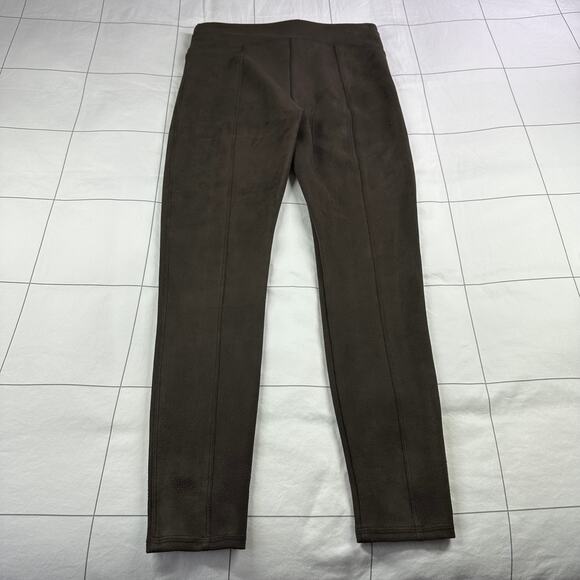 Spanx Leggings Womens Small Brown Faux Suede Chocolate High Rise Slimming Shape - Picture 3 of 9